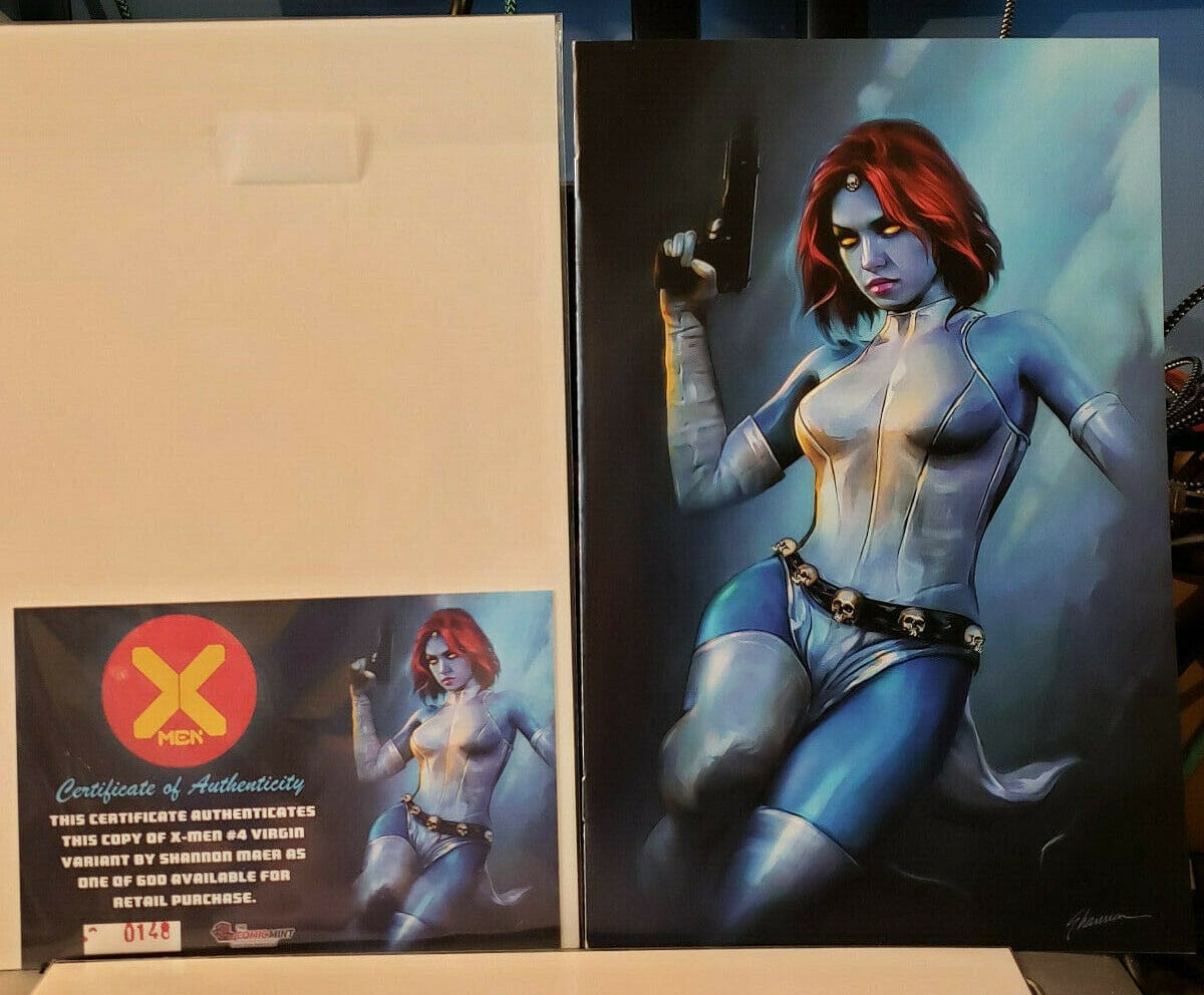X-Men #4C (Vol5) Mystique Virgin Variant Cover by Shannon Maer COA 148/600 - Image 3