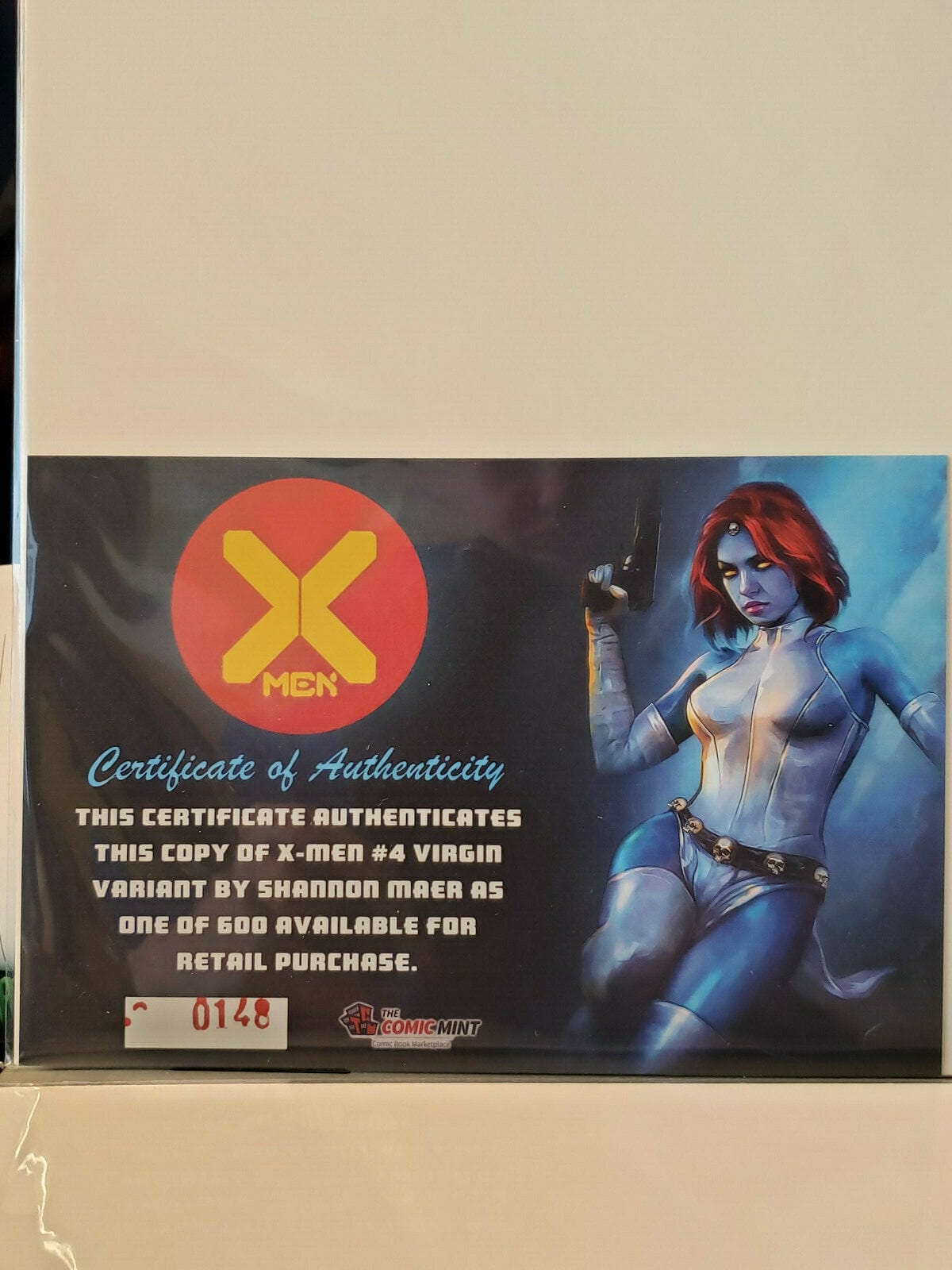 X-Men #4C (Vol5) Mystique Virgin Variant Cover by Shannon Maer COA 148/600 - Image 2