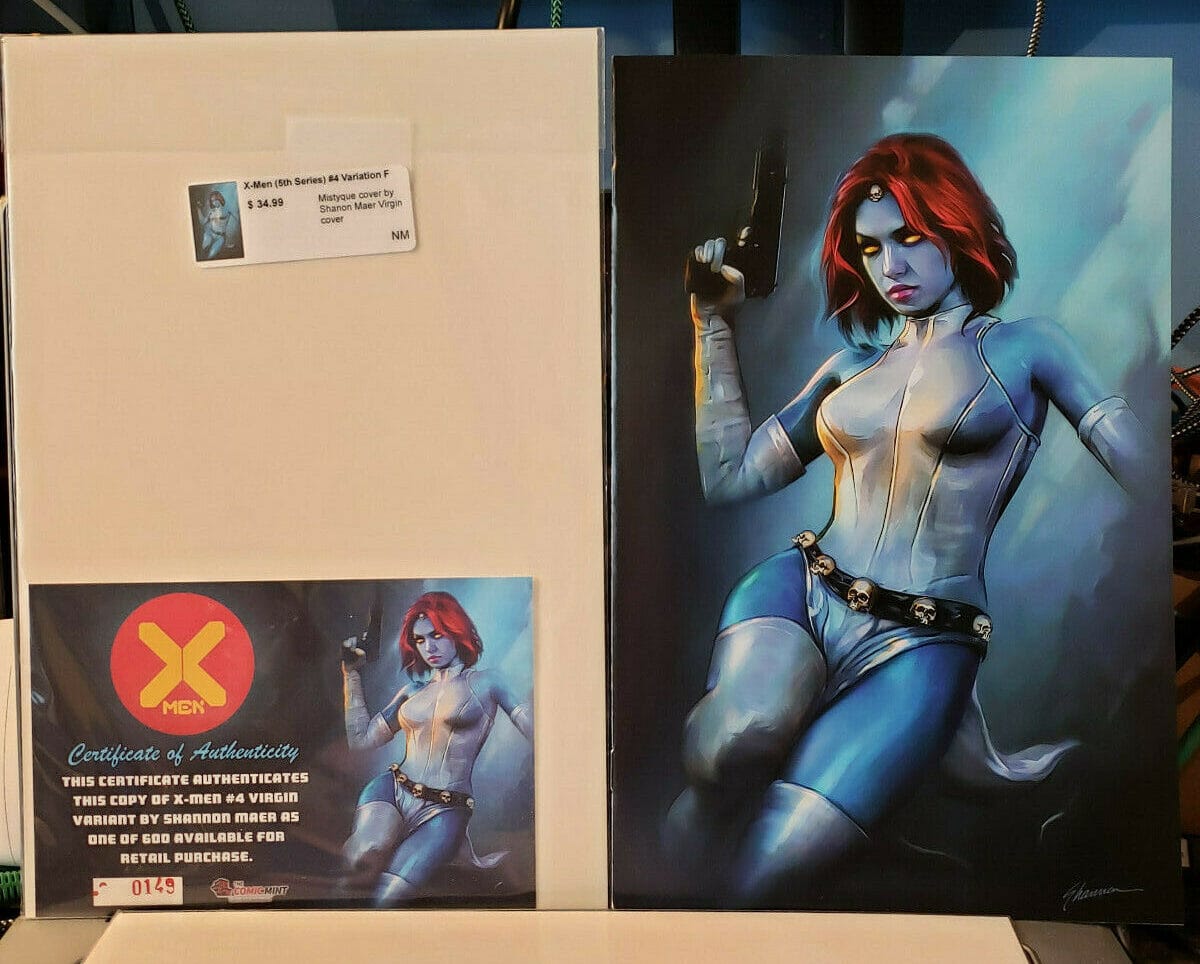 X-Men #4C (Vol5) Mystique Virgin Variant Cover by Shannon Maer COA 149/600 - Image 4