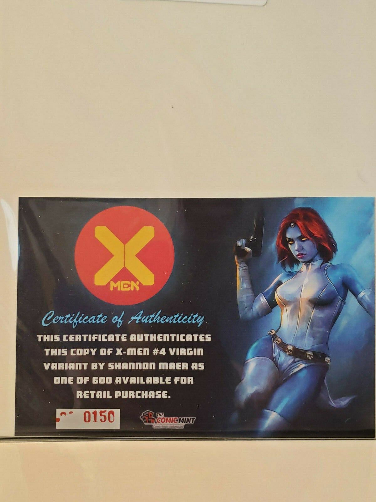 X-Men #4C (Vol5) Mystique Virgin Variant Cover by Shannon Maer COA 150/600 - Image 2