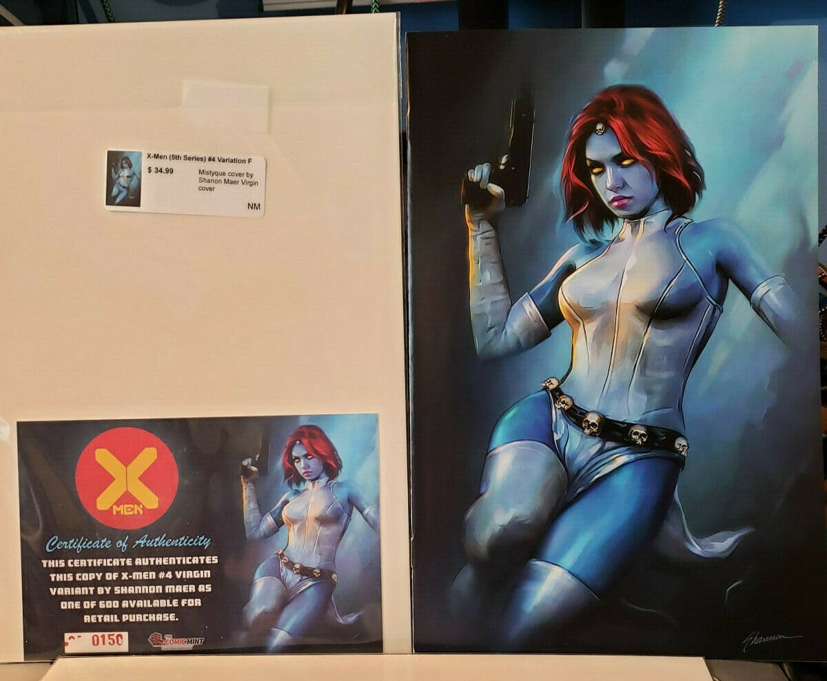 X-Men #4C (Vol5) Mystique Virgin Variant Cover by Shannon Maer COA 150/600 - Image 4