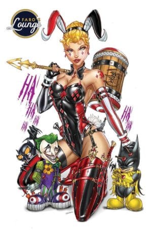 Faro's Lounge #1 - Easter Harley Quinn Cosplay Exclusive Cover Art by Jamie Tyndall