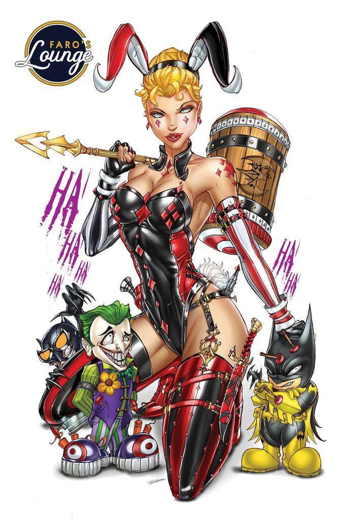 Faro's Lounge #1 - Easter Harley Quinn Cosplay Exclusive Cover Art by Jamie Tyndall