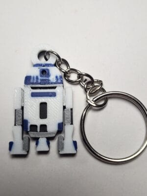 R2-D2 3D Printed Keychain