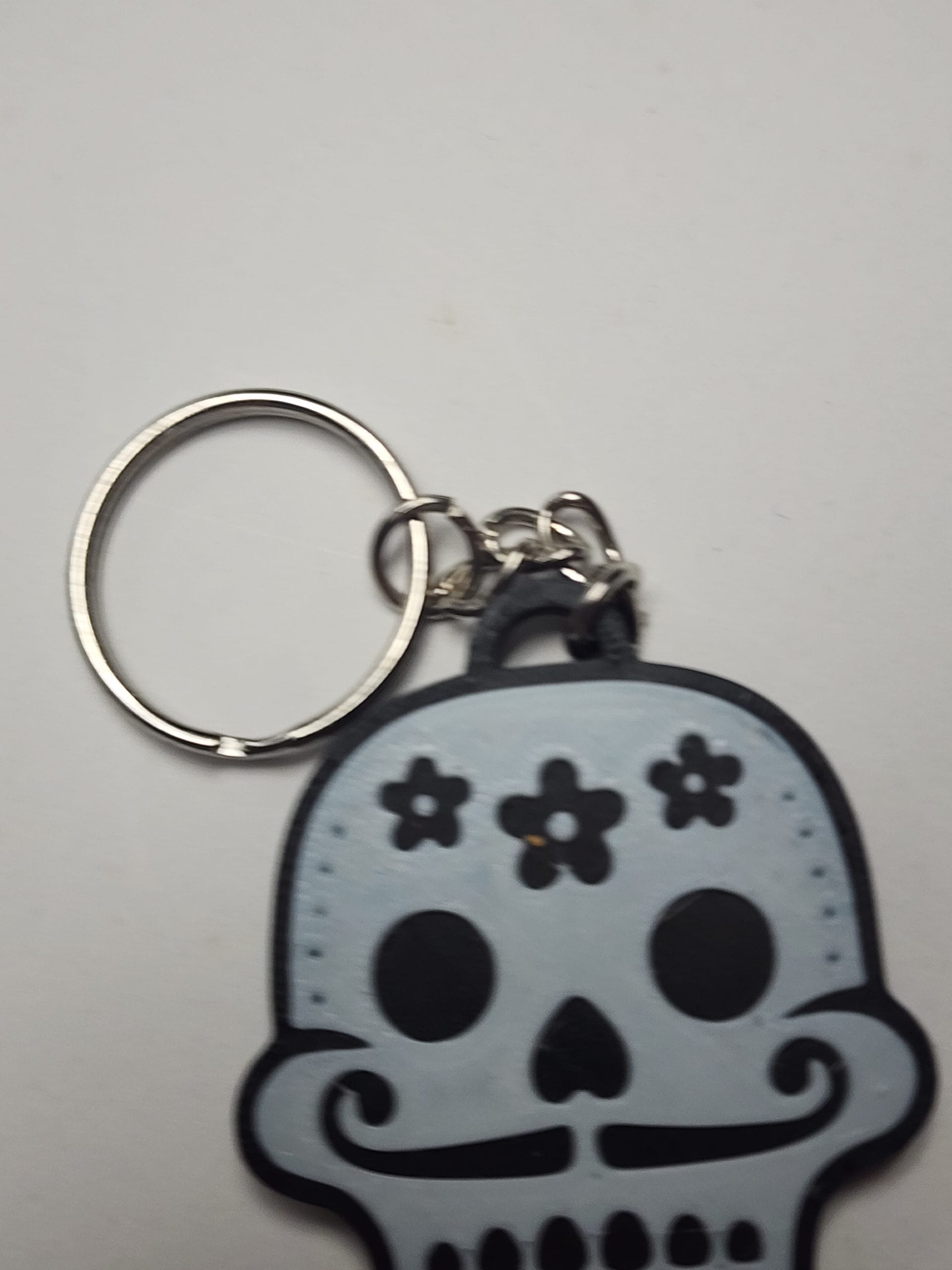 Mardi Gras Party Skulls #3 3D Keychain