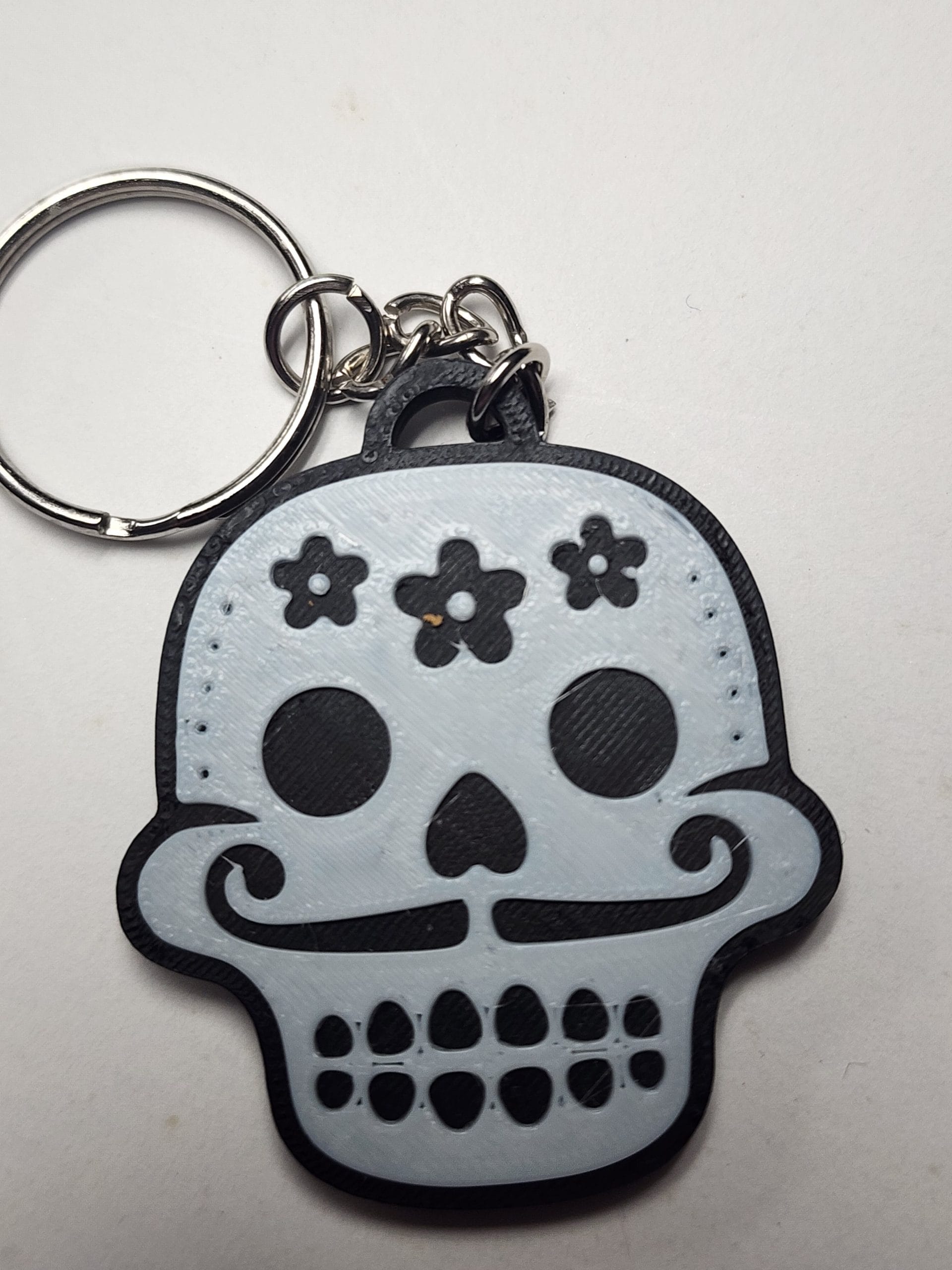 Mardi Gras Party Skulls #2 3D Keychain