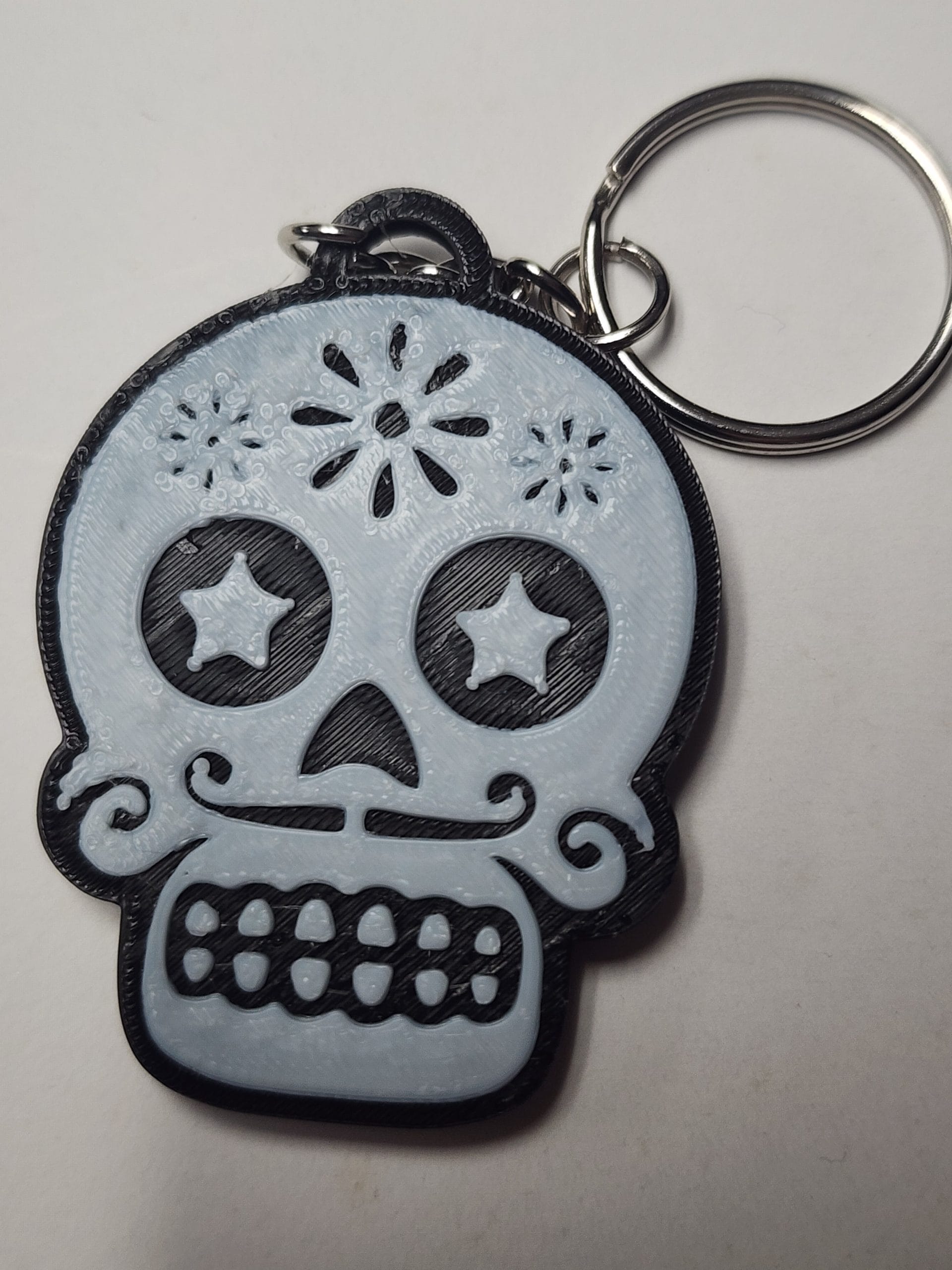 Mardi Gras Party Skulls #1 3D Keychain