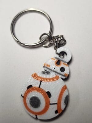 BB-8 3D Printed Keychain