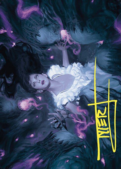 Neva, Stalked by Nightmares Art Token // Neva, Stalked by Nightmares Art Back Token