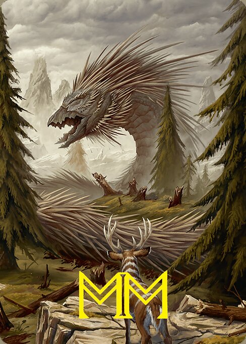 Quilled Greatwurm Art Token // Quilled Greatwurm Art Back Token